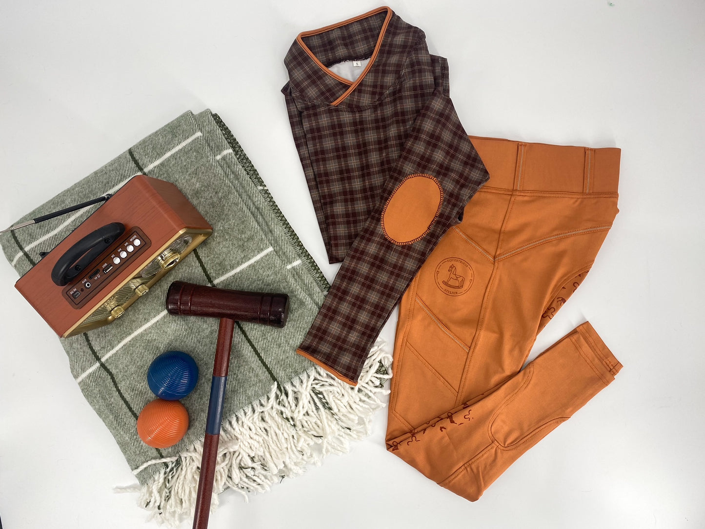 OPHELIA TOP brown/rust tartan