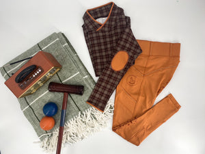 OPHELIA TOP brown/rust tartan