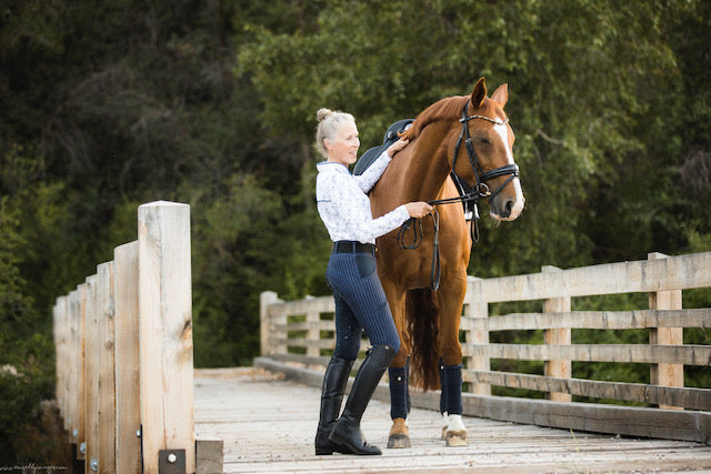 TREWS D' CLASSICO 2.0 - navy pinstripe K/P riding tights