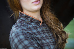 OPHELIA TOP brown/rust tartan