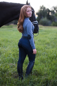 OPHELIA TOP limestone/navy